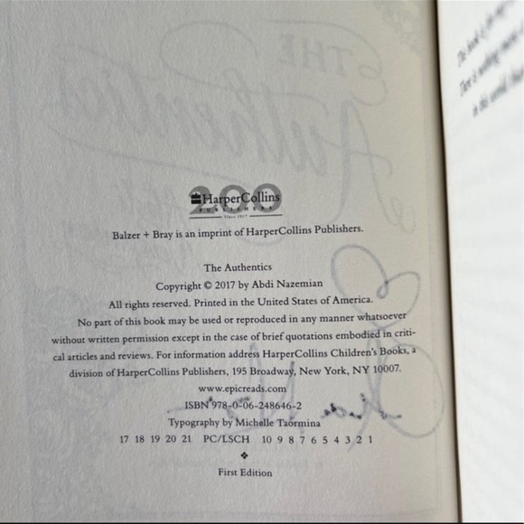 Signed Hardcover Book ~ The Authentics By: Abdi Nazemian ~ Signed by author - Picture 7 of 7
